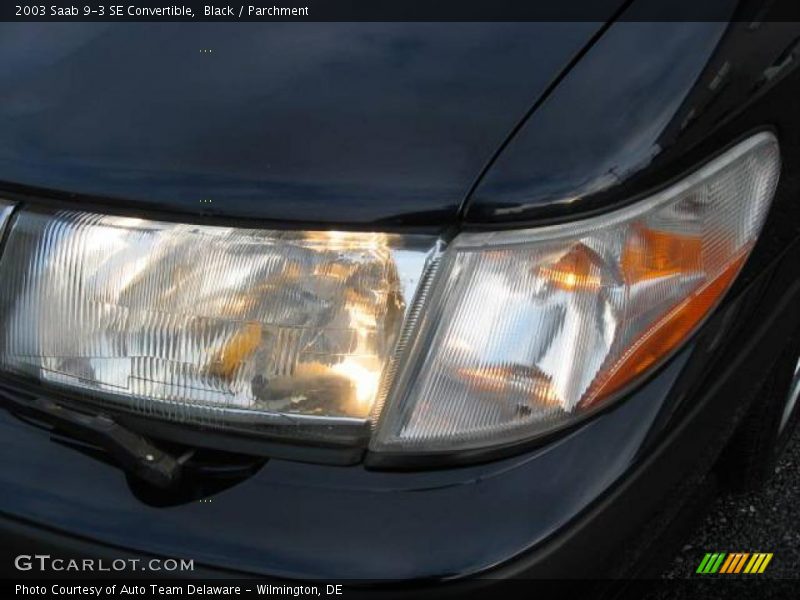 Black / Parchment 2003 Saab 9-3 SE Convertible