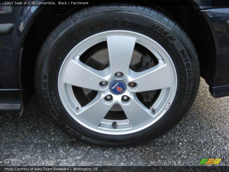 Black / Parchment 2003 Saab 9-3 SE Convertible