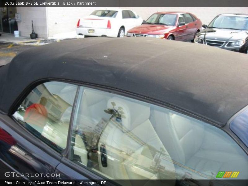 Black / Parchment 2003 Saab 9-3 SE Convertible