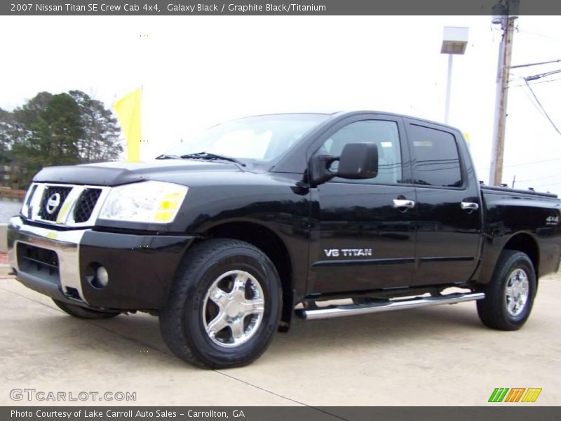 Galaxy Black / Graphite Black/Titanium 2007 Nissan Titan SE Crew Cab 4x4