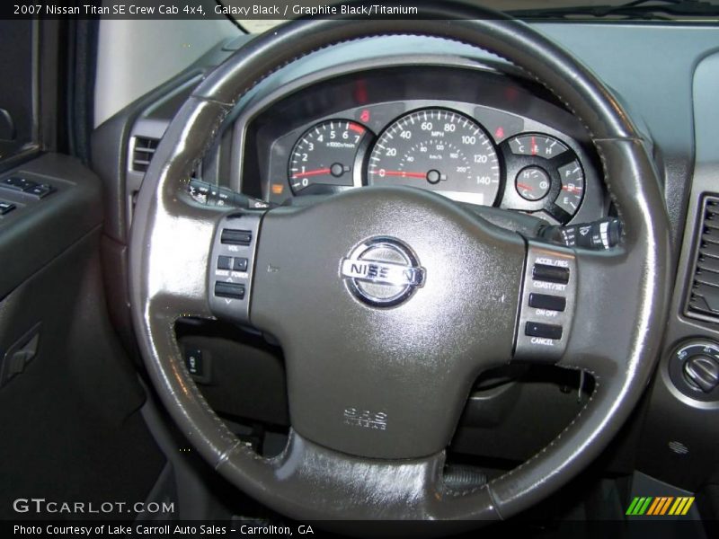 Galaxy Black / Graphite Black/Titanium 2007 Nissan Titan SE Crew Cab 4x4