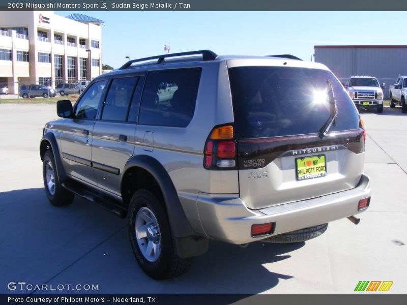 Sudan Beige Metallic / Tan 2003 Mitsubishi Montero Sport LS