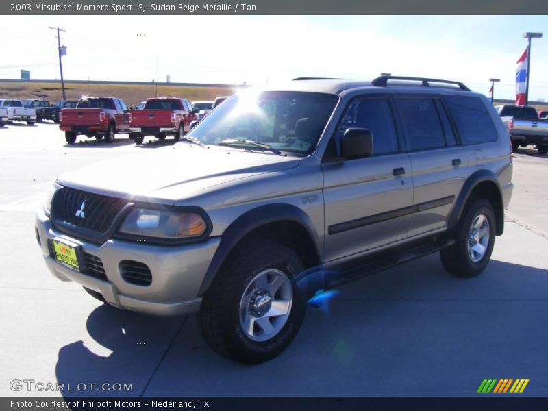Sudan Beige Metallic / Tan 2003 Mitsubishi Montero Sport LS