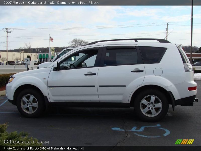 Diamond White Pearl / Black 2007 Mitsubishi Outlander LS 4WD