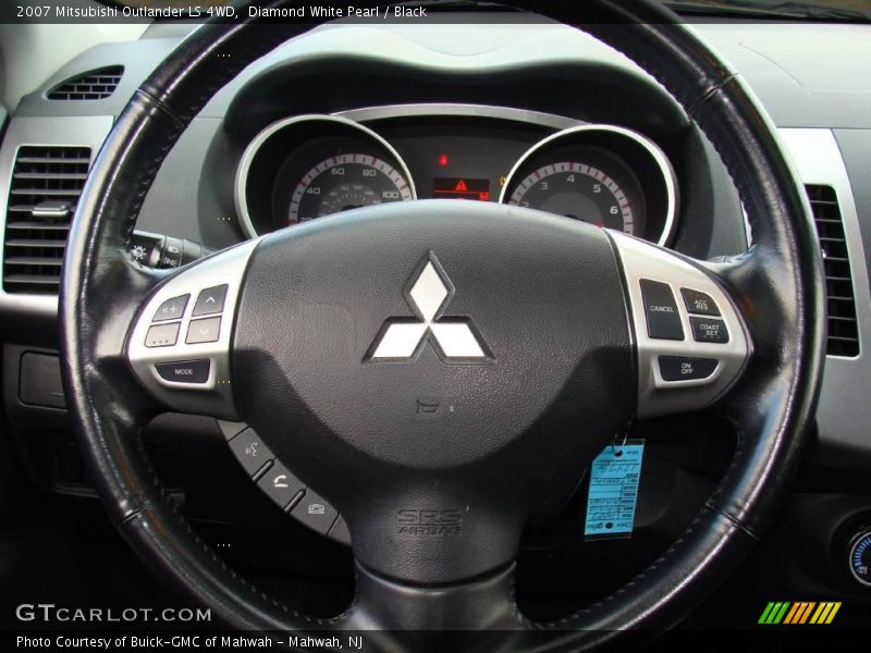 Diamond White Pearl / Black 2007 Mitsubishi Outlander LS 4WD