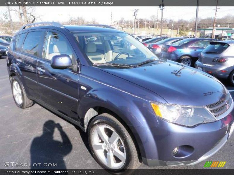Deep Blue Metallic / Beige 2007 Mitsubishi Outlander XLS 4WD