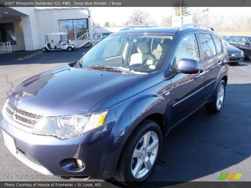 Deep Blue Metallic / Beige 2007 Mitsubishi Outlander XLS 4WD