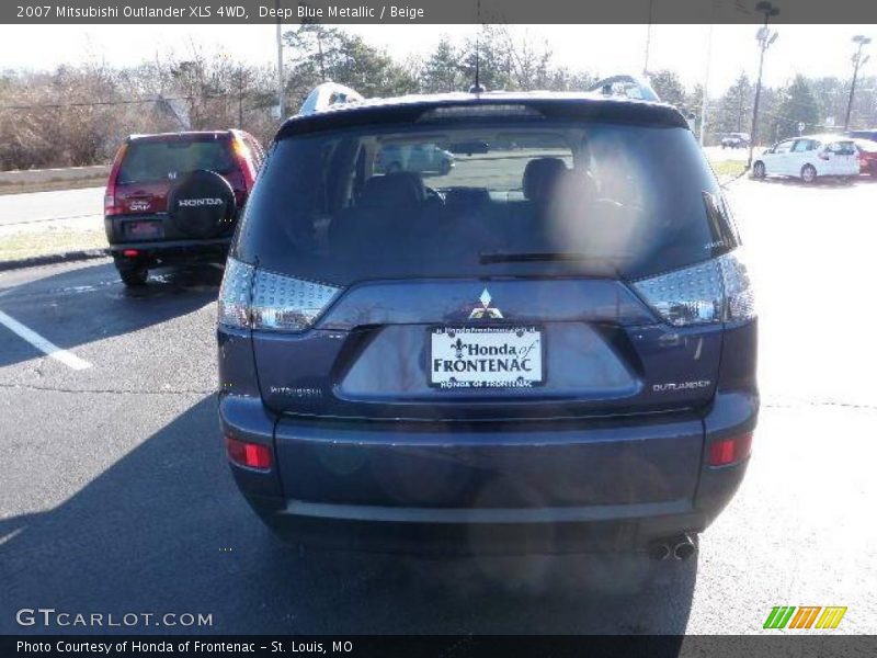 Deep Blue Metallic / Beige 2007 Mitsubishi Outlander XLS 4WD