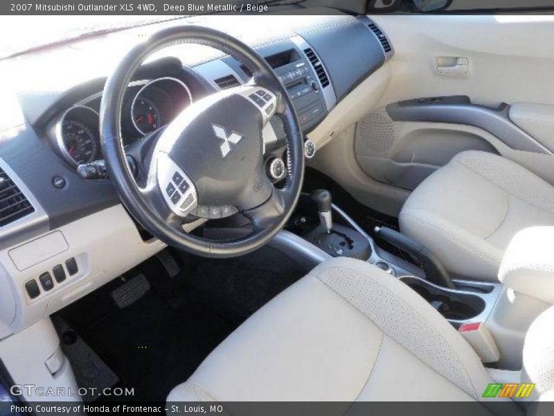 Deep Blue Metallic / Beige 2007 Mitsubishi Outlander XLS 4WD