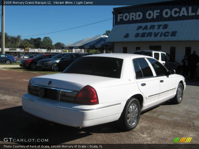 Vibrant White / Light Camel 2006 Mercury Grand Marquis LS