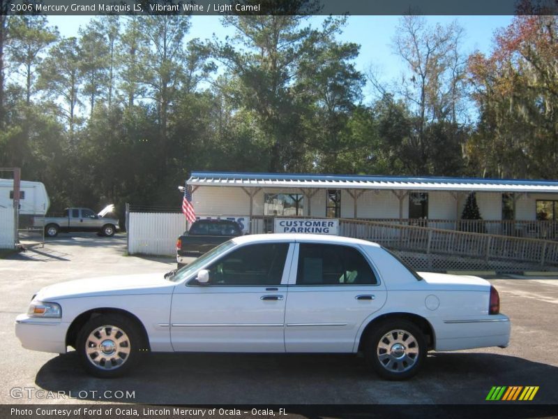 Vibrant White / Light Camel 2006 Mercury Grand Marquis LS