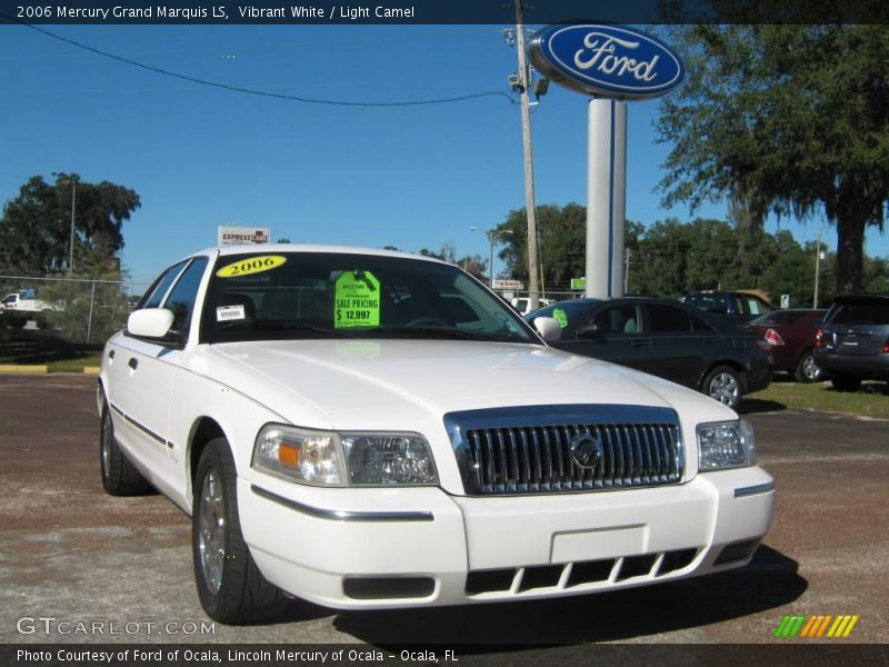Vibrant White / Light Camel 2006 Mercury Grand Marquis LS