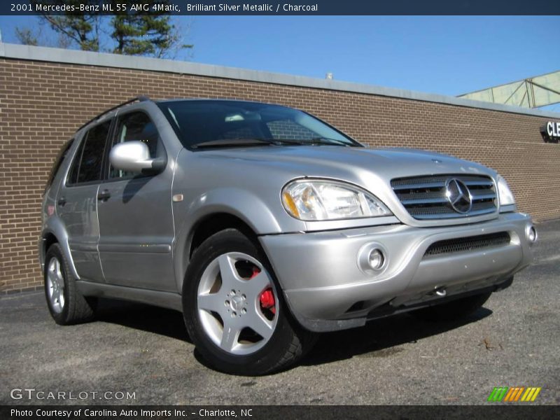 Brilliant Silver Metallic / Charcoal 2001 Mercedes-Benz ML 55 AMG 4Matic