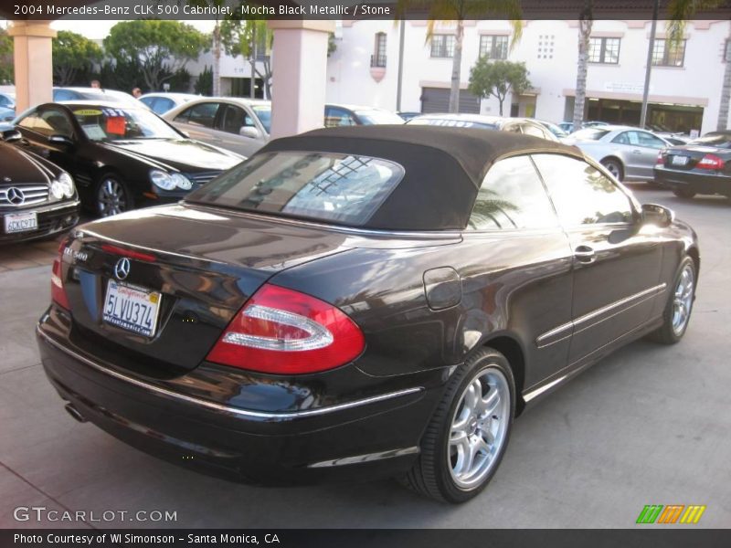 Mocha Black Metallic / Stone 2004 Mercedes-Benz CLK 500 Cabriolet