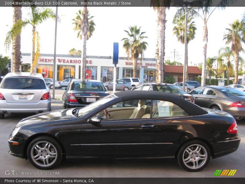 Mocha Black Metallic / Stone 2004 Mercedes-Benz CLK 500 Cabriolet