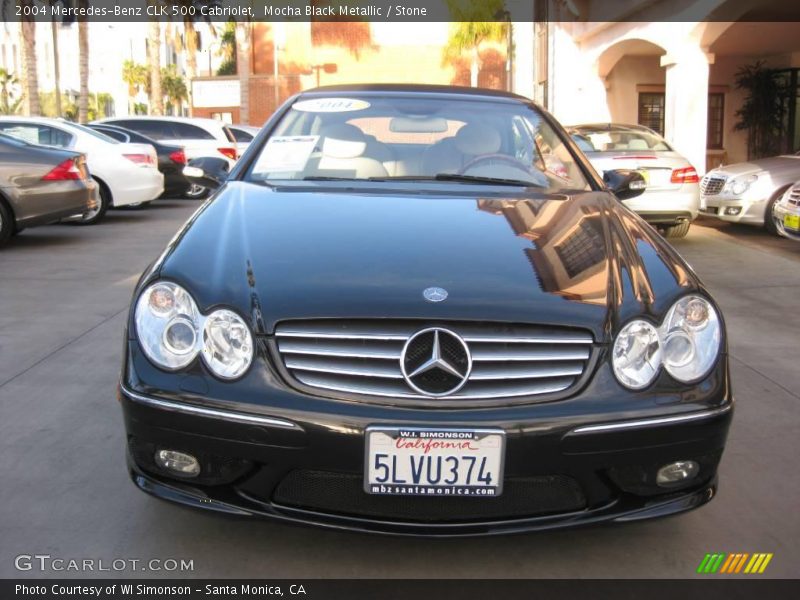 Mocha Black Metallic / Stone 2004 Mercedes-Benz CLK 500 Cabriolet