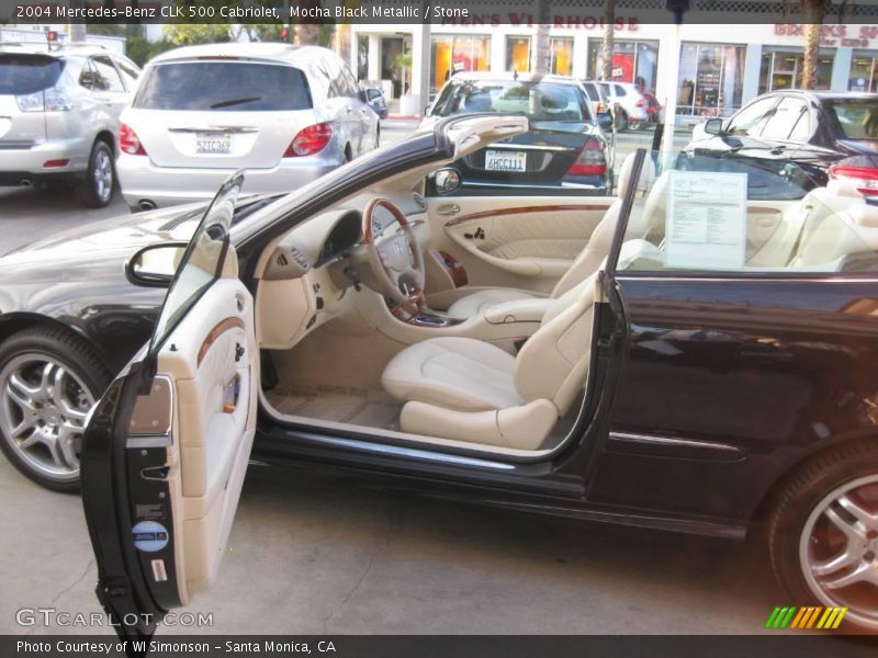 Mocha Black Metallic / Stone 2004 Mercedes-Benz CLK 500 Cabriolet