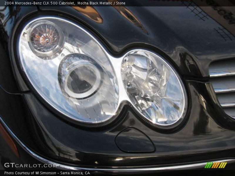 Mocha Black Metallic / Stone 2004 Mercedes-Benz CLK 500 Cabriolet