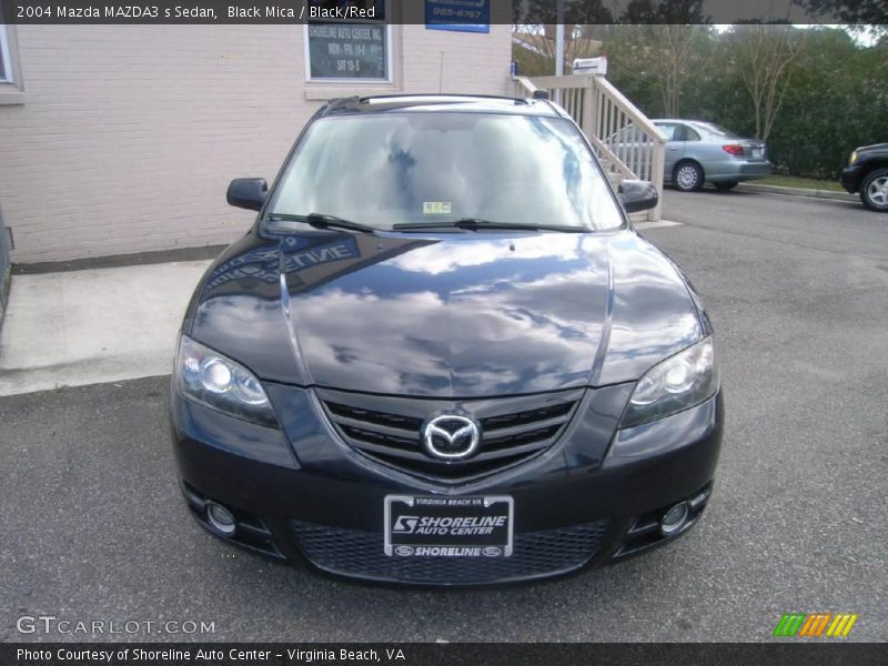 Black Mica / Black/Red 2004 Mazda MAZDA3 s Sedan