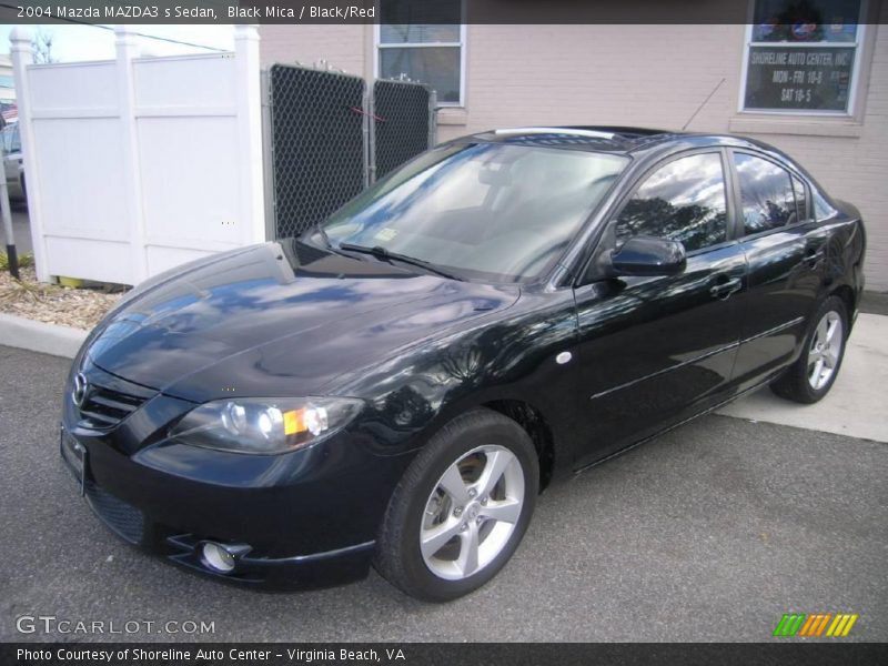 Black Mica / Black/Red 2004 Mazda MAZDA3 s Sedan