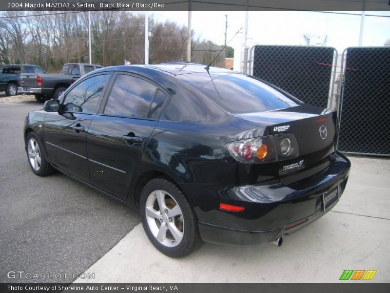 Black Mica / Black/Red 2004 Mazda MAZDA3 s Sedan