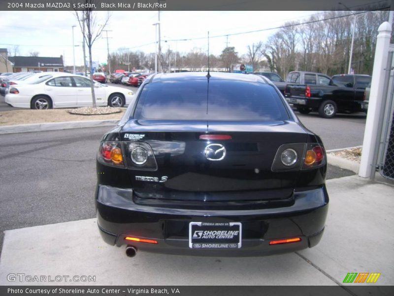 Black Mica / Black/Red 2004 Mazda MAZDA3 s Sedan