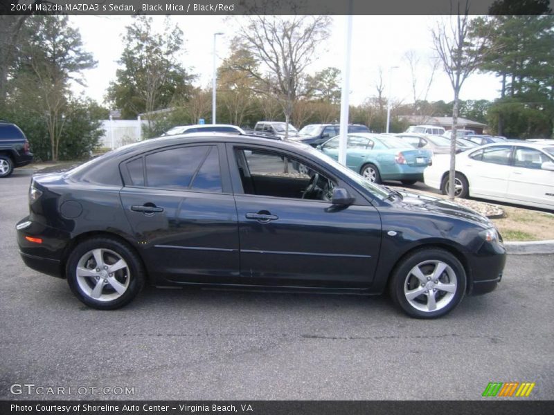 Black Mica / Black/Red 2004 Mazda MAZDA3 s Sedan