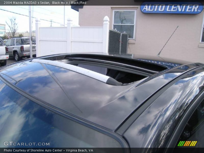 Black Mica / Black/Red 2004 Mazda MAZDA3 s Sedan