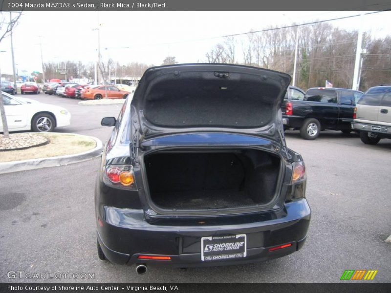 Black Mica / Black/Red 2004 Mazda MAZDA3 s Sedan