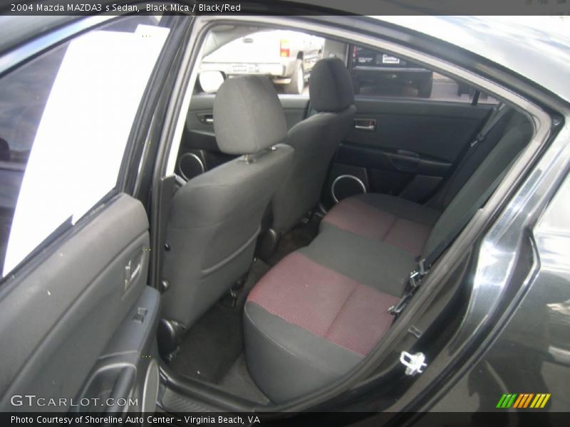 Black Mica / Black/Red 2004 Mazda MAZDA3 s Sedan