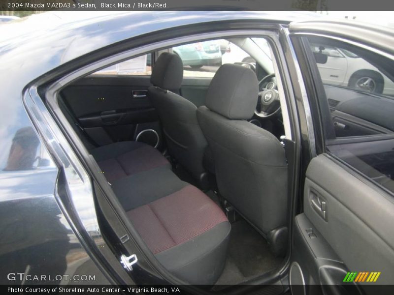 Black Mica / Black/Red 2004 Mazda MAZDA3 s Sedan