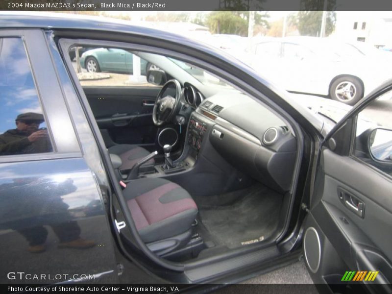 Black Mica / Black/Red 2004 Mazda MAZDA3 s Sedan
