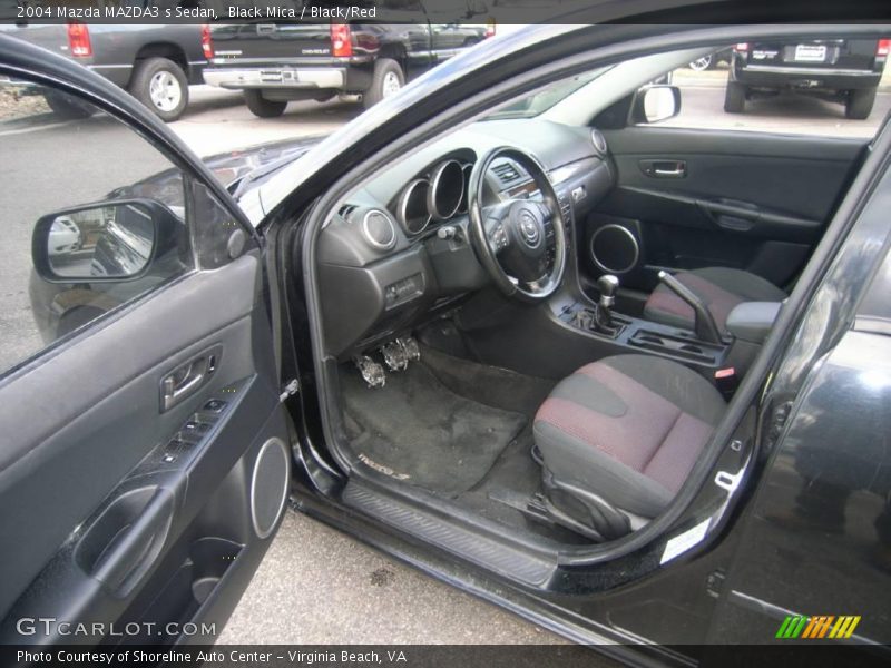Black Mica / Black/Red 2004 Mazda MAZDA3 s Sedan