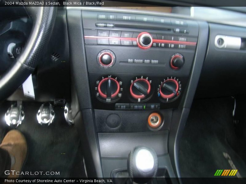 Black Mica / Black/Red 2004 Mazda MAZDA3 s Sedan