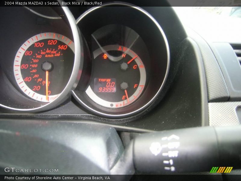 Black Mica / Black/Red 2004 Mazda MAZDA3 s Sedan