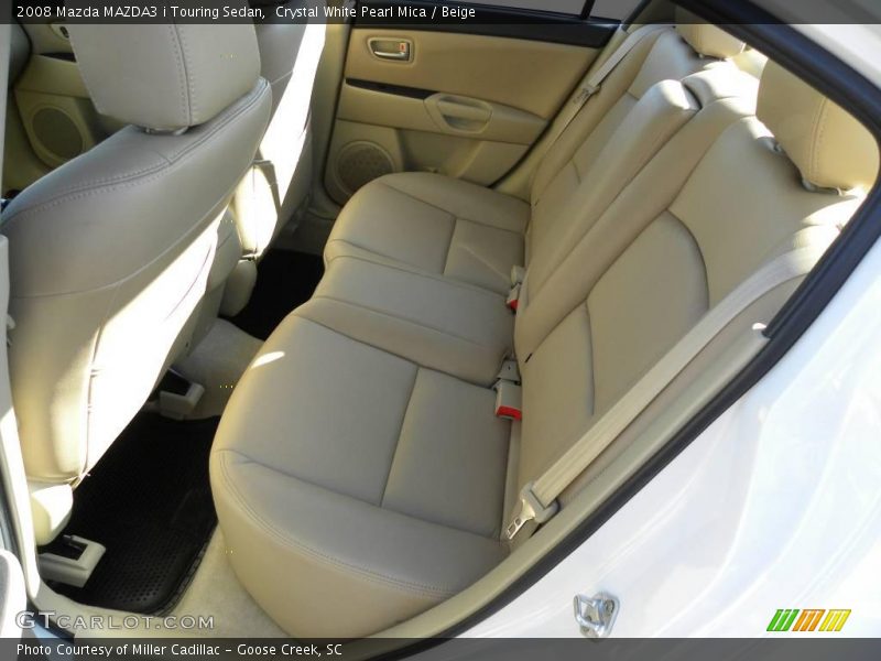 Crystal White Pearl Mica / Beige 2008 Mazda MAZDA3 i Touring Sedan