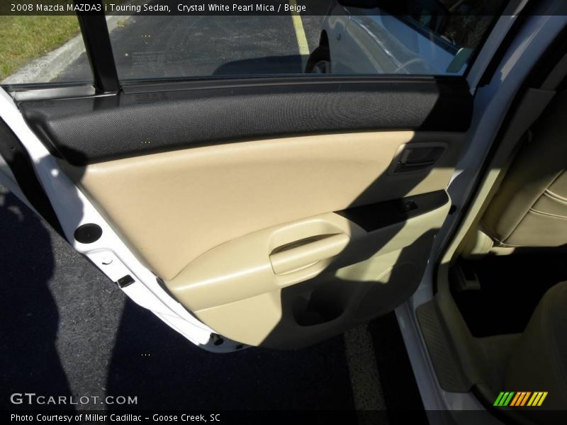 Crystal White Pearl Mica / Beige 2008 Mazda MAZDA3 i Touring Sedan