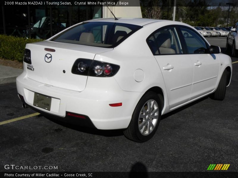 Crystal White Pearl Mica / Beige 2008 Mazda MAZDA3 i Touring Sedan