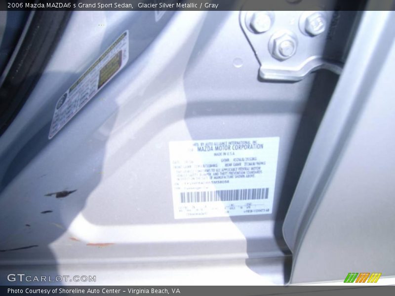Glacier Silver Metallic / Gray 2006 Mazda MAZDA6 s Grand Sport Sedan