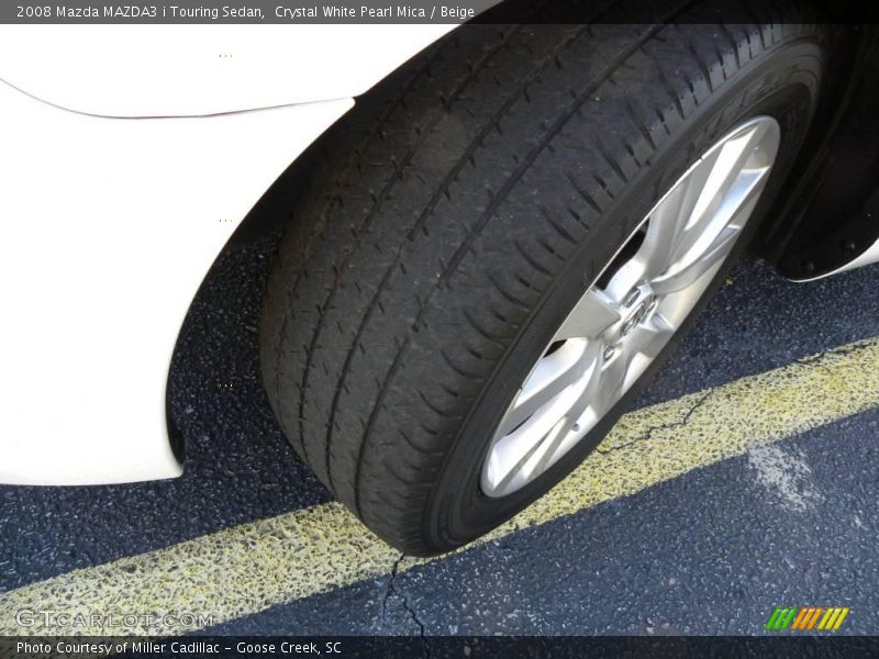 Crystal White Pearl Mica / Beige 2008 Mazda MAZDA3 i Touring Sedan