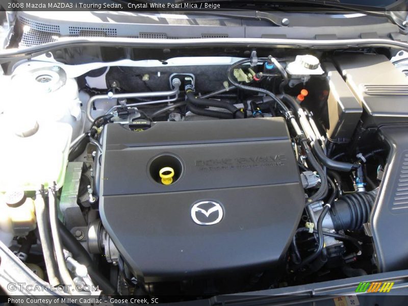 Crystal White Pearl Mica / Beige 2008 Mazda MAZDA3 i Touring Sedan