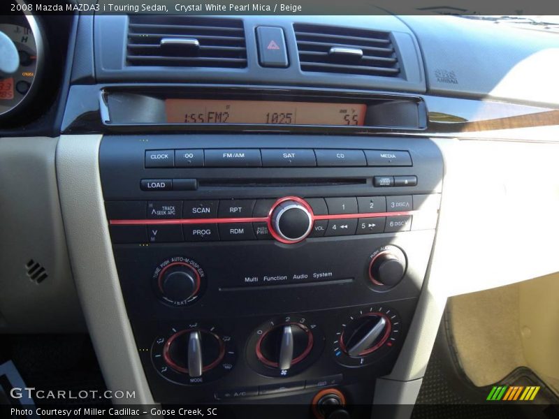 Crystal White Pearl Mica / Beige 2008 Mazda MAZDA3 i Touring Sedan