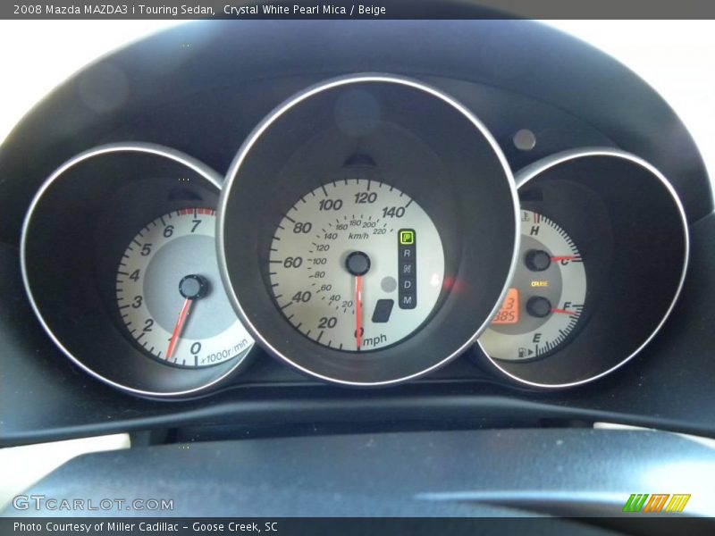 Crystal White Pearl Mica / Beige 2008 Mazda MAZDA3 i Touring Sedan
