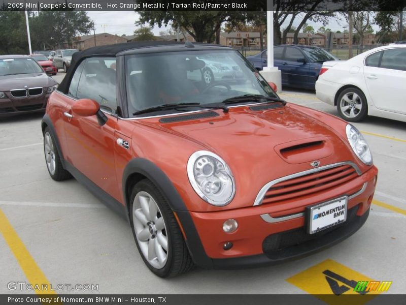 Hot Orange Metallic / Tartan Red/Panther Black 2005 Mini Cooper S Convertible