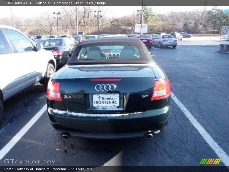 Cambridge Green Pearl / Beige 2003 Audi A4 3.0 Cabriolet