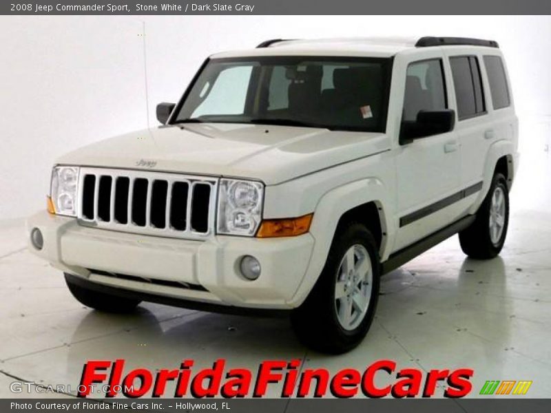 Stone White / Dark Slate Gray 2008 Jeep Commander Sport