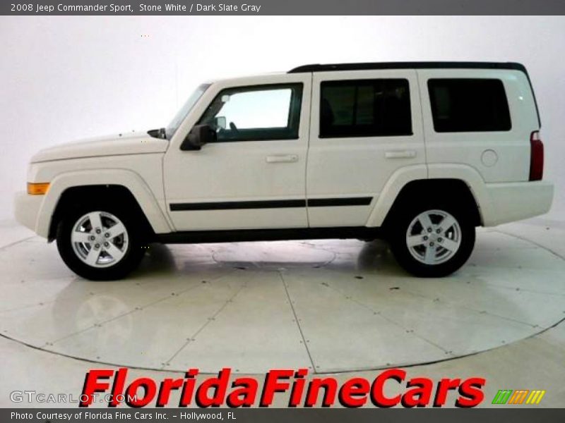Stone White / Dark Slate Gray 2008 Jeep Commander Sport