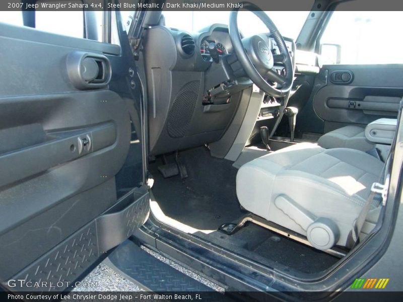 Steel Blue Metallic / Dark Khaki/Medium Khaki 2007 Jeep Wrangler Sahara 4x4