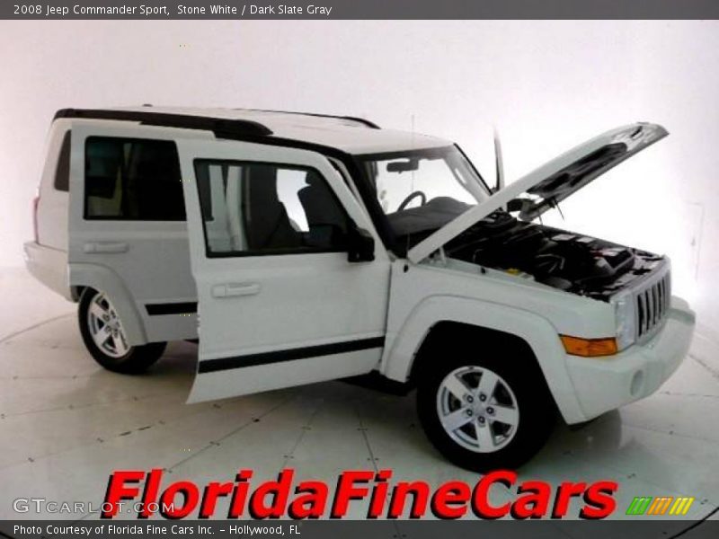 Stone White / Dark Slate Gray 2008 Jeep Commander Sport