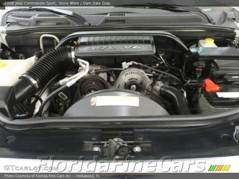 Stone White / Dark Slate Gray 2008 Jeep Commander Sport